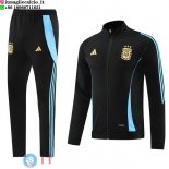 Giacca Set Completo Lunga Zip Argentina 2024 Nero Blu