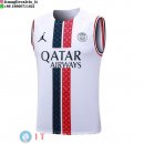 Senza Maniche Maglia Paris Saint Germain 2023/2024 Bianco Rosso Blu