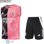Senza Maniche Set Completo Maglia Real Madrid 2025/2026 Nero Rosa
