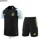 Formazione Bambino Set Completo Maglia Algeria 2023 Nero Grigio