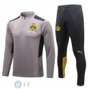 Giacca Set Completo Borussia Dortmund 21-22 Grigio Navy Giallo