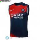 Senza Maniche Maglia Paris Saint Germain 2023/2024 Rosso Blu