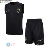 Senza Maniche Set Completo Maglia Corinthians Paulista 2023/2024 Nero