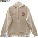 Felpa con Cappuccio Francia 2026 Bianco Giallo