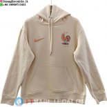Felpa con Cappuccio Francia 2026 Bianco Giallo