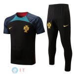 Formazione Maglia Set Completo portogallo 2022 Nero Verde Formazione Maglia Set Completo portogallo 2022 Nero Verde