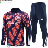 Felpa Da Allenamento Bambino Set Completo Juventus 23-24 Rosa Blu Navy