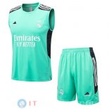 Senza Maniche Set Completo Maglia Real Madrid 2022/2023 Verde Nero