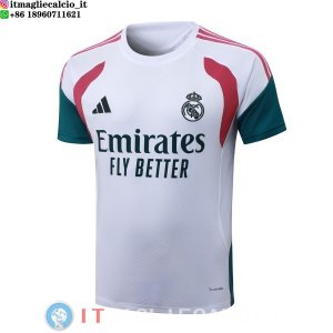 Formazione Maglia Real Madrid 2026/2027 Bianco Rosa Verde
