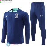 Felpa Da Allenamento Set Completo Inter Milan 22-23 Blu