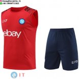 Senza Maniche Set Completo Maglia Napoli 2024/2025 Rosso Blu