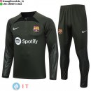 Felpa Da Allenamento Set Completo Barcellona 23-24 Verde Navy