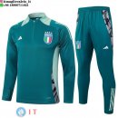 Felpa Da Allenamento Set Completo Italia 2024 Verde