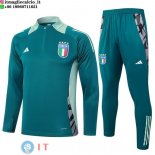 Felpa Da Allenamento Set Completo Italia 2024 Verde