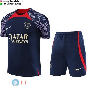 Formazione Maglia Set Completo Paris Saint Germain 2023/2024 Blu Navy Purpureo