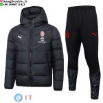 Giacca in Cotone Set Completo AC Milan 23-24 Nero Giacca in Cotone Set Completo AC Milan 23-24 Nero