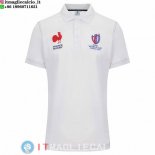 Rugby Polo Maglia Francia Coppa Del Mondo Di 2023 Bianco