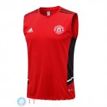 Senza Maniche Maglia Manchester United 2022/2023 Rosso