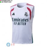 Senza Maniche Maglia Real Madrid 2026/2027 Bianco Rosa Senza Maniche Maglia Real Madrid 2026/2027 Bianco Rosa