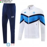 Giacca Full Zip e Pantaloni Allenamento Napoli 2025/2026 Bianco III Blu