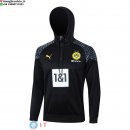 Giacca Felpa Cappuccio Borussia Dortmund 23-24 Nero Grigio