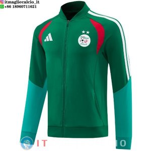 Giacca Full Zip Allenamento Algeria 2026 Verde