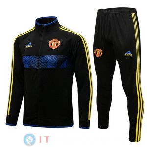 Giacca Set Completo Manchester United 21-22 Nero I Giallo