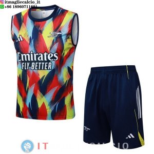 Senza Maniche Set Completo Maglia Arsenal 2025/2026 Giallo Blu
