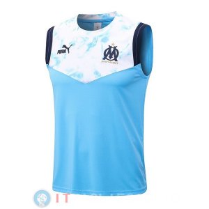 Senza Maniche Maglia Marseille 2022/2023 Blu I Bianco