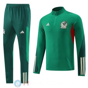 Felpa Da Allenamento Set Completo Messico 2022 Verde Rosso