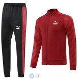 Giacca Set Completo Lunga Zip Puma 22-23 Nero Rosso