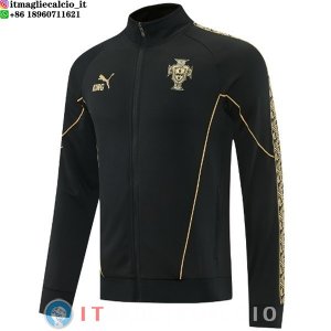 Giacca Full Zip Allenamento Portogallo 2026 Nero Giallo