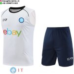 Senza Maniche Set Completo Maglia Napoli 2024/2025 Bianco Blu