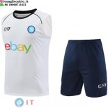 Senza Maniche Set Completo Maglia Napoli 2024/2025 Bianco Blu