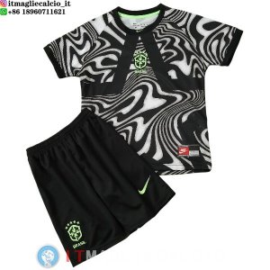 Maglia Bambino Brasile Portiere 2026 Grigio