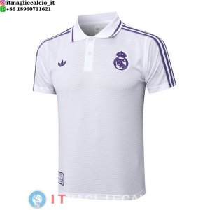POLO Maglia Real Madrid 2025/2026 Bianco Purpureo