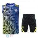 Senza Maniche Set Completo Maglia Chelsea 2022/2023 Blu Giallo