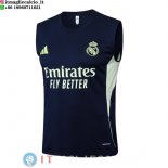 Senza Maniche Maglia Real Madrid 2025/2026 Blu Navy I Verde