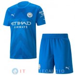 Maglia Bambino Originali Manchester City Portiere 2022/2023 Blu