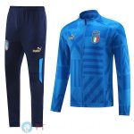 Giacca Set Completo Lunga Zip Italia 2022 Blu