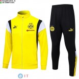 Giacca Set Completo Lunga Zip Borussia Dortmund 23-24 Giallo Bianco Nero