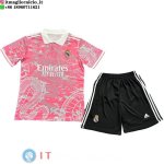 Maglia Set Completo Uomo Real Madrid Speciale 2025/2026 Rosa Nero