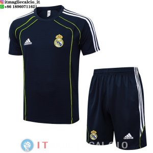 Formazione Maglia Set Completo Real Madrid 2025/2026 Blu Navy Verde