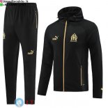 Giacca Felpa Cappuccio Set Completo Marseille 22-23 Nero
