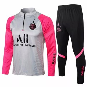 Giacca Set Completo Paris Saint Germain 21-22 Grigio Rosa Nero