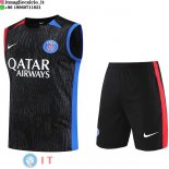 Senza Maniche Set Completo Maglia Paris Saint Germain 2023/2024 Grigio Rosso Blu