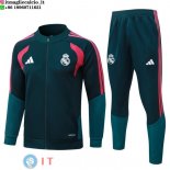 Giacca Full Zip e Pantaloni Allenamento Real Madrid 26-27 Verde Navy Rosaco Giacca Full Zip e Pantaloni Allenamento Real Madrid 26-27 Verde Navy Rosaco