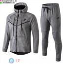 Giacca Set Completo Lunga Zip Nike 18-19 Grigio