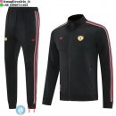 Giacca Lunga Zip Set Completo Manchester United 25-26 Nero