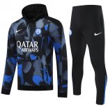 Giacca Felpa Cappuccio Set Completo Inter Milan 24-25 Blu